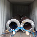 steel coils stuffed in containers